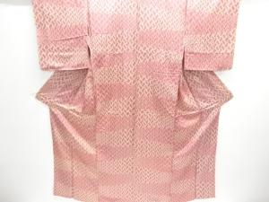 よろけ縞に小花模様小紋着物